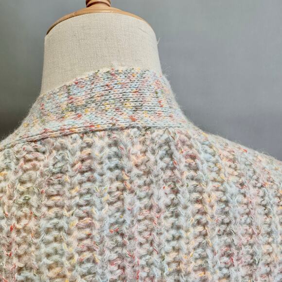 BB Dakota Golden Hour Confetti Cardigan Size Small Semi Cropped - Picture 11 of 15